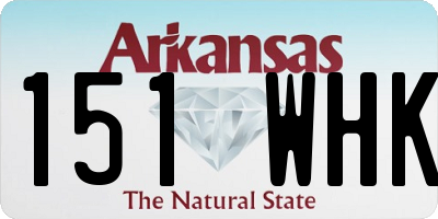 AR license plate 151WHK
