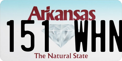AR license plate 151WHN