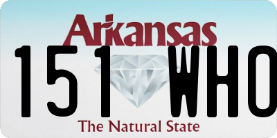 AR license plate 151WHO