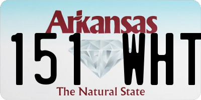 AR license plate 151WHT