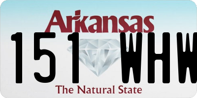 AR license plate 151WHW
