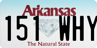 AR license plate 151WHY