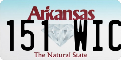 AR license plate 151WIC