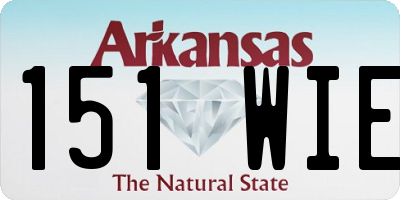 AR license plate 151WIE