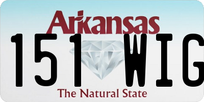 AR license plate 151WIG