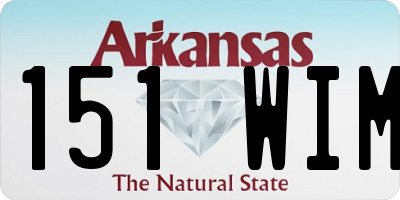 AR license plate 151WIM