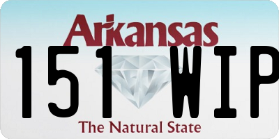 AR license plate 151WIP