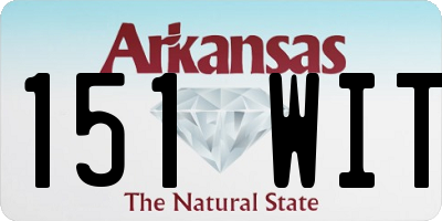 AR license plate 151WIT