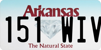 AR license plate 151WIV