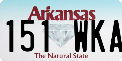 AR license plate 151WKA