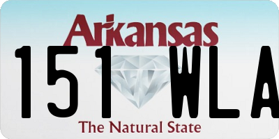 AR license plate 151WLA