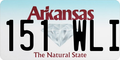 AR license plate 151WLI