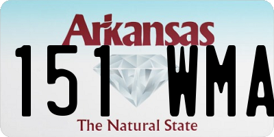 AR license plate 151WMA