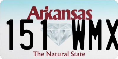 AR license plate 151WMX