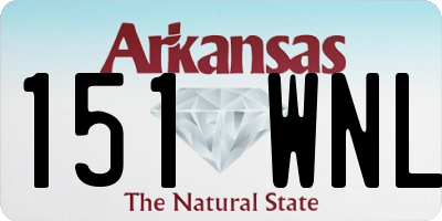 AR license plate 151WNL