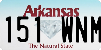 AR license plate 151WNM