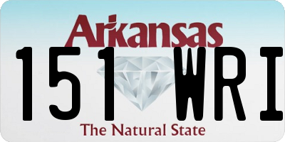 AR license plate 151WRI