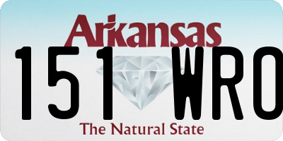 AR license plate 151WRO