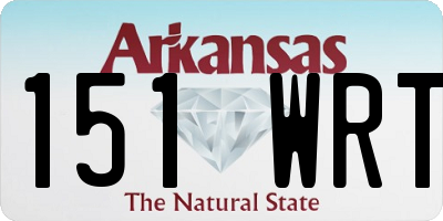 AR license plate 151WRT