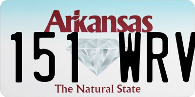 AR license plate 151WRV