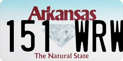AR license plate 151WRW