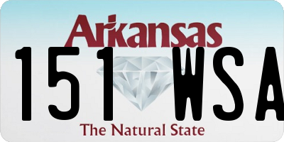 AR license plate 151WSA