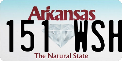 AR license plate 151WSH