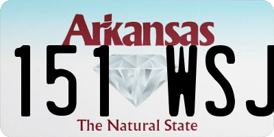 AR license plate 151WSJ