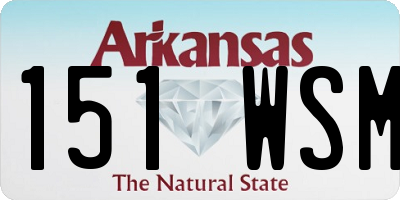 AR license plate 151WSM