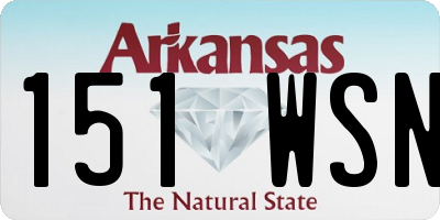 AR license plate 151WSN