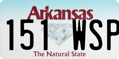 AR license plate 151WSP