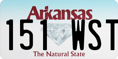 AR license plate 151WST