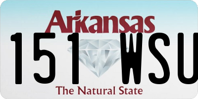AR license plate 151WSU