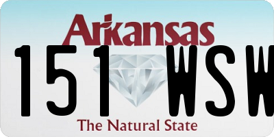 AR license plate 151WSW
