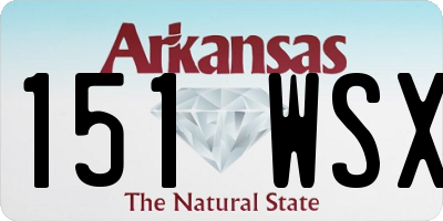 AR license plate 151WSX