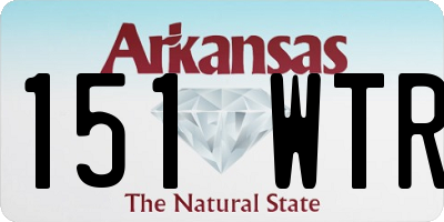 AR license plate 151WTR