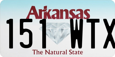 AR license plate 151WTX