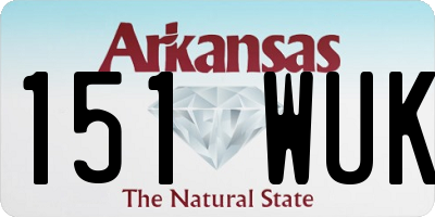 AR license plate 151WUK