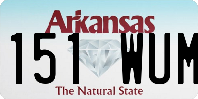 AR license plate 151WUM