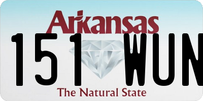 AR license plate 151WUN