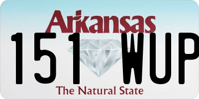 AR license plate 151WUP