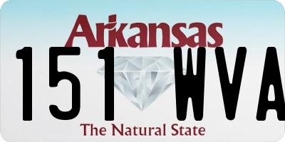 AR license plate 151WVA