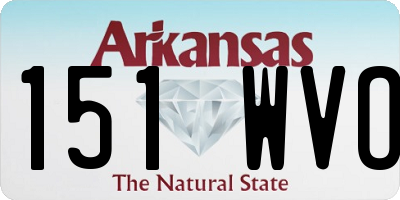AR license plate 151WVO