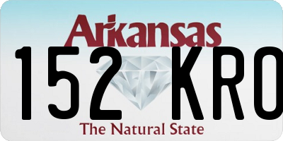 AR license plate 152KRO