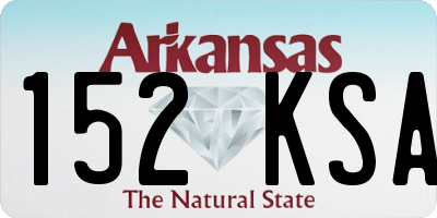 AR license plate 152KSA