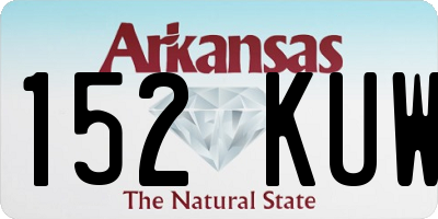 AR license plate 152KUW