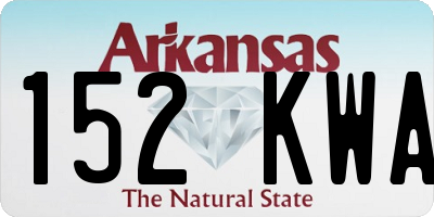 AR license plate 152KWA