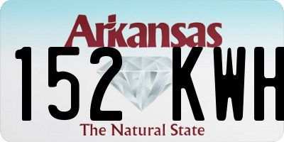 AR license plate 152KWH