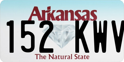 AR license plate 152KWV