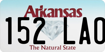 AR license plate 152LAO